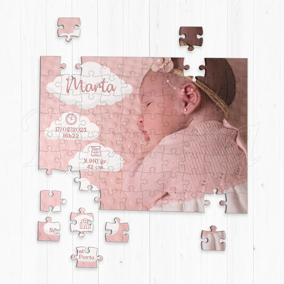 Puzzle Personalizado com Foto Bebé Recém-nascido 2