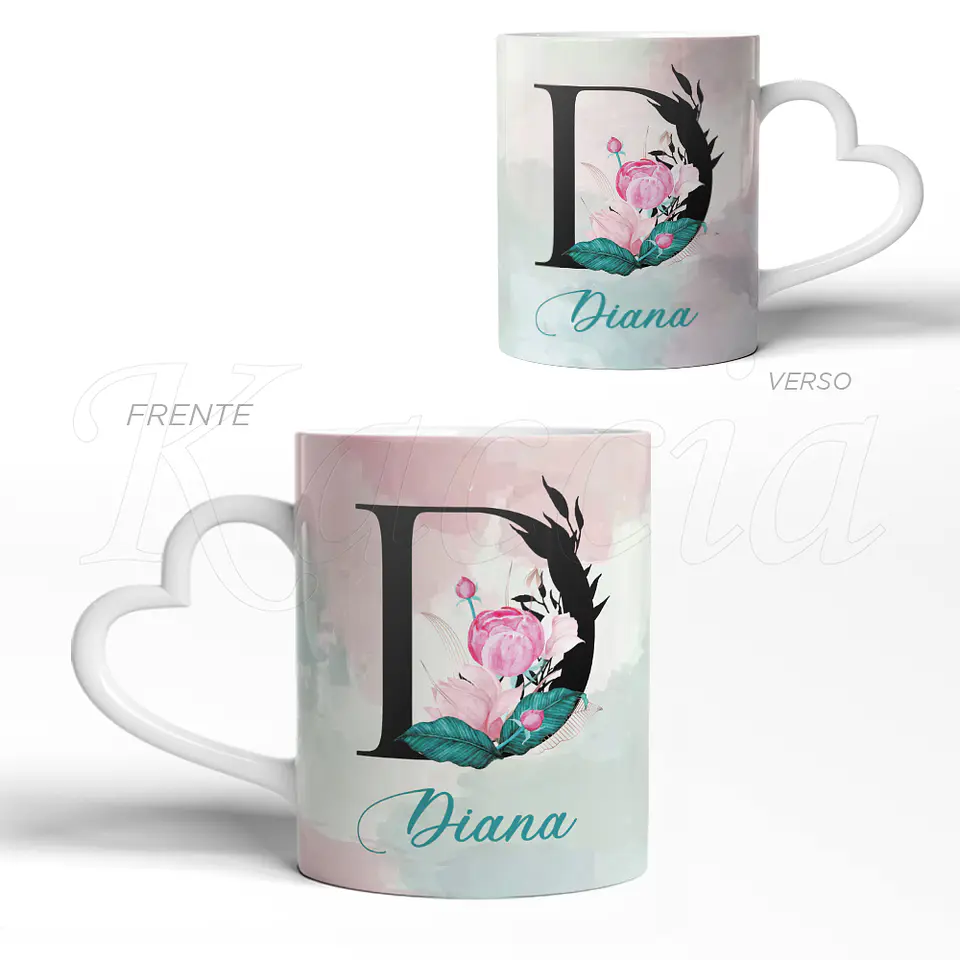 Caneca Personalizada Nome Aquarela 6
