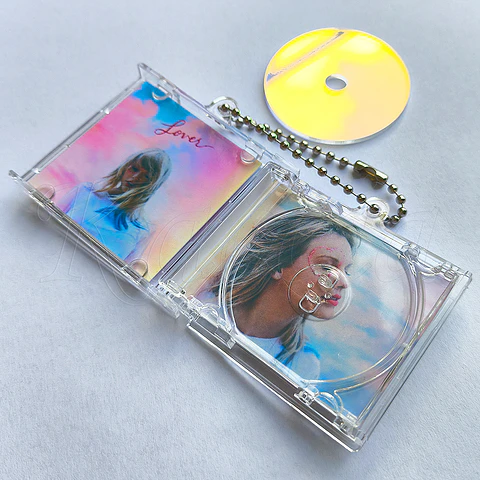 Mini CD com NFC Porta-chaves Álbum Personalizado - Reproduza a Sua Música Favorita Instantaneamente