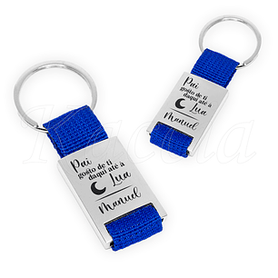 Porta-chaves Personalizado Fita Gosto de Ti até à Lua com Nome