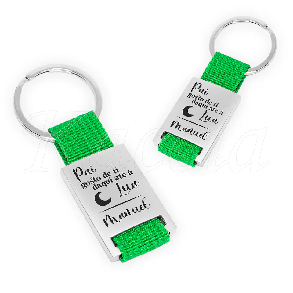 Porta-chaves Personalizado Fita Gosto de Ti até à Lua com Nome 2