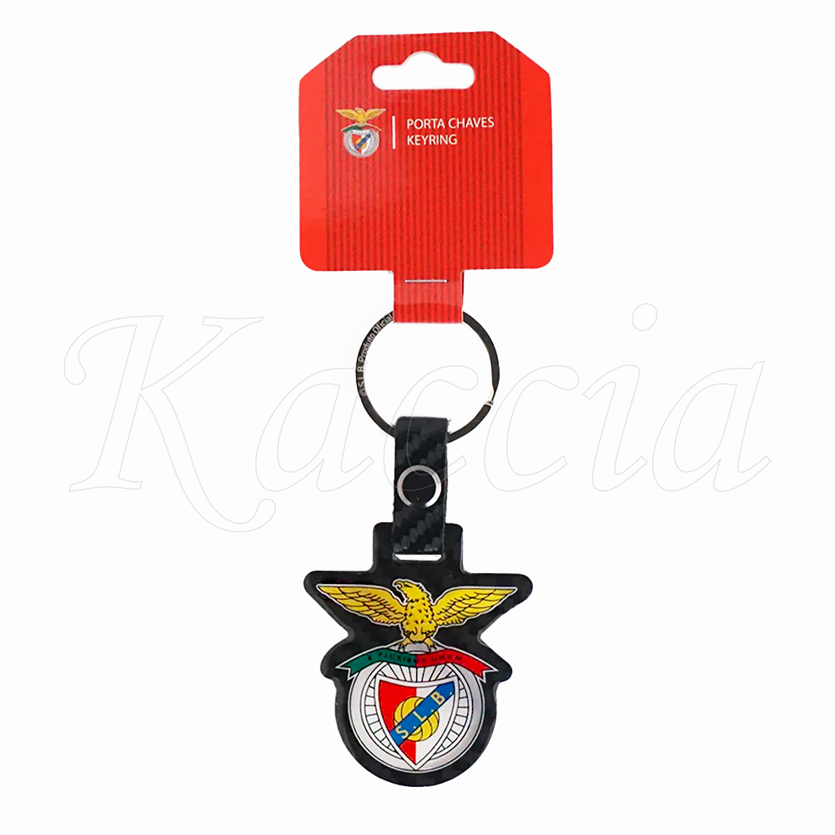 Porta-Chaves Efeito Carbono Emblema SL Benfica - Produto Oficial  1
