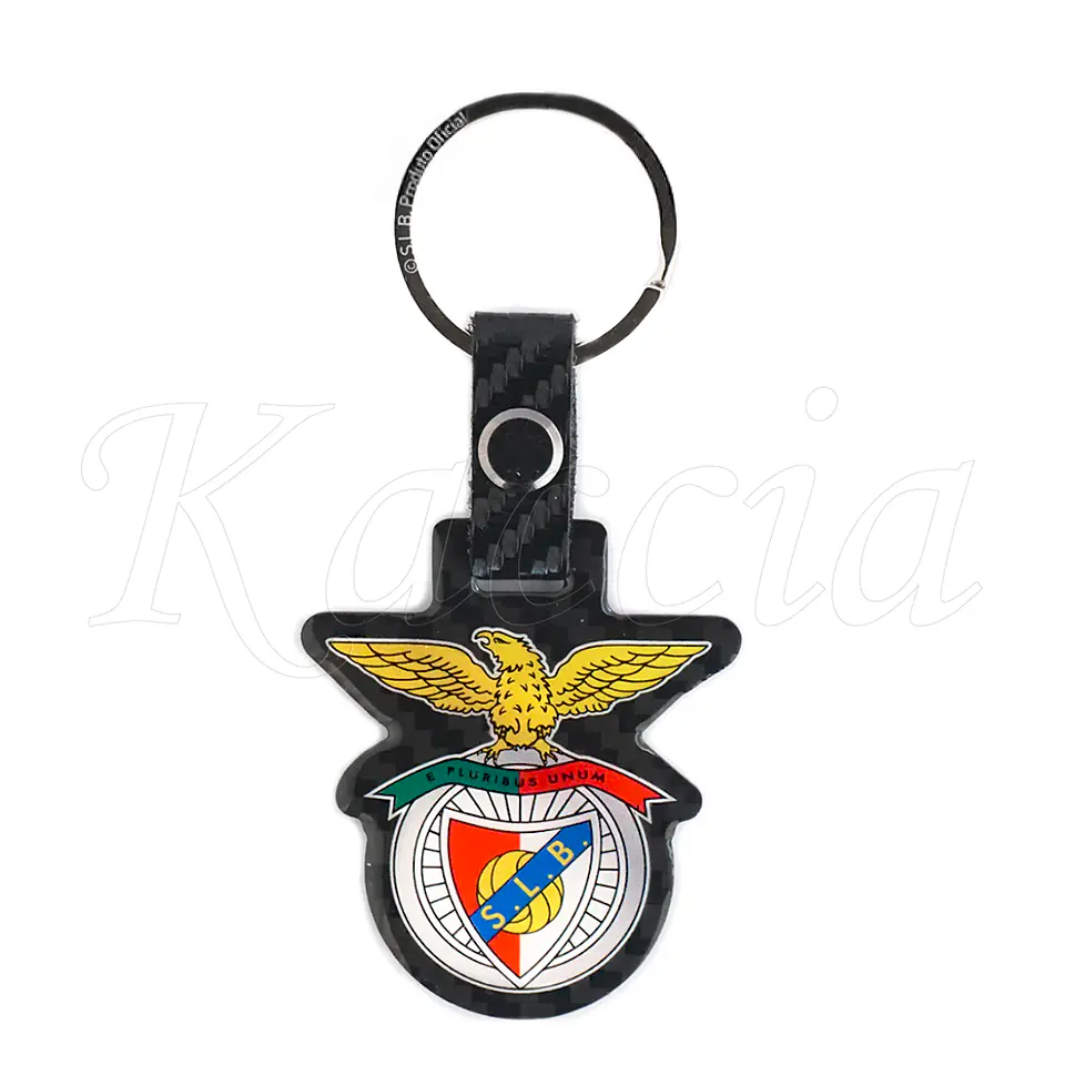Porta-Chaves Efeito Carbono SL Benfica - Produto Oficial  1