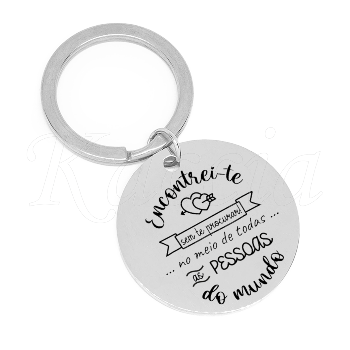 Porta-chaves Encontrei-te Sem Te Procurar! Aço Inox 1