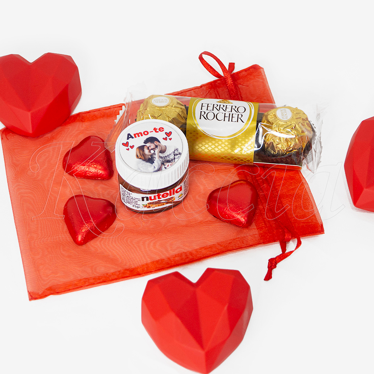 Pack Cão Peluche com Bombons e Nutella Personalizada 4