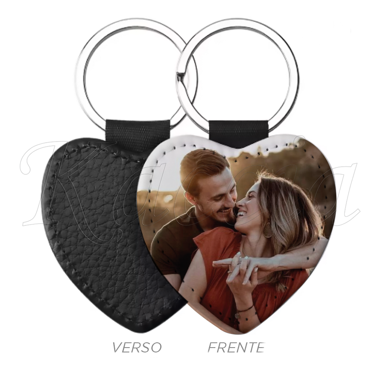 Porta-chaves Personalizado Com Foto Coração 1