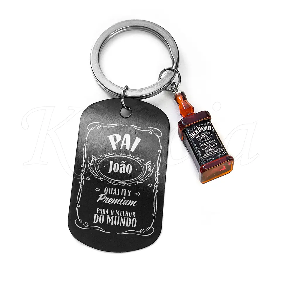 Porta-chaves Personalizado Quality Premium JackDaniels com Nome 1