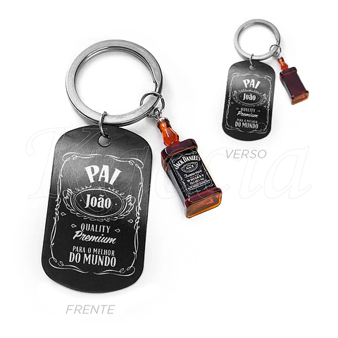 Porta-chaves Personalizado Quality Premium JackDaniels com Nome