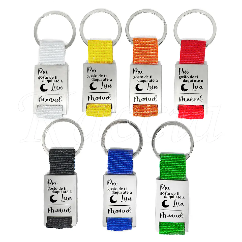 Porta-chaves Personalizado Fita Gosto de Ti até à Lua com Nome 4