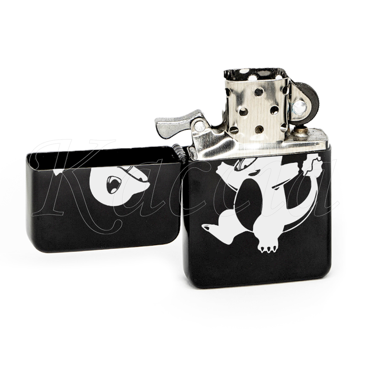 Isqueiro Preto Dragão de Fogo 3