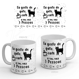 Caneca Gosto de Gato e Café