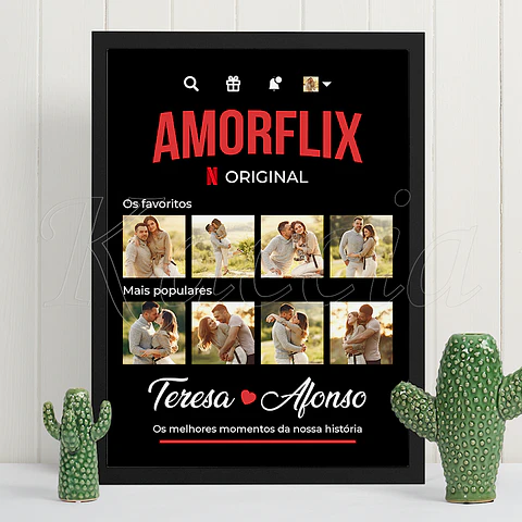 Quadro Personalizado “Amorflix” com Fotos