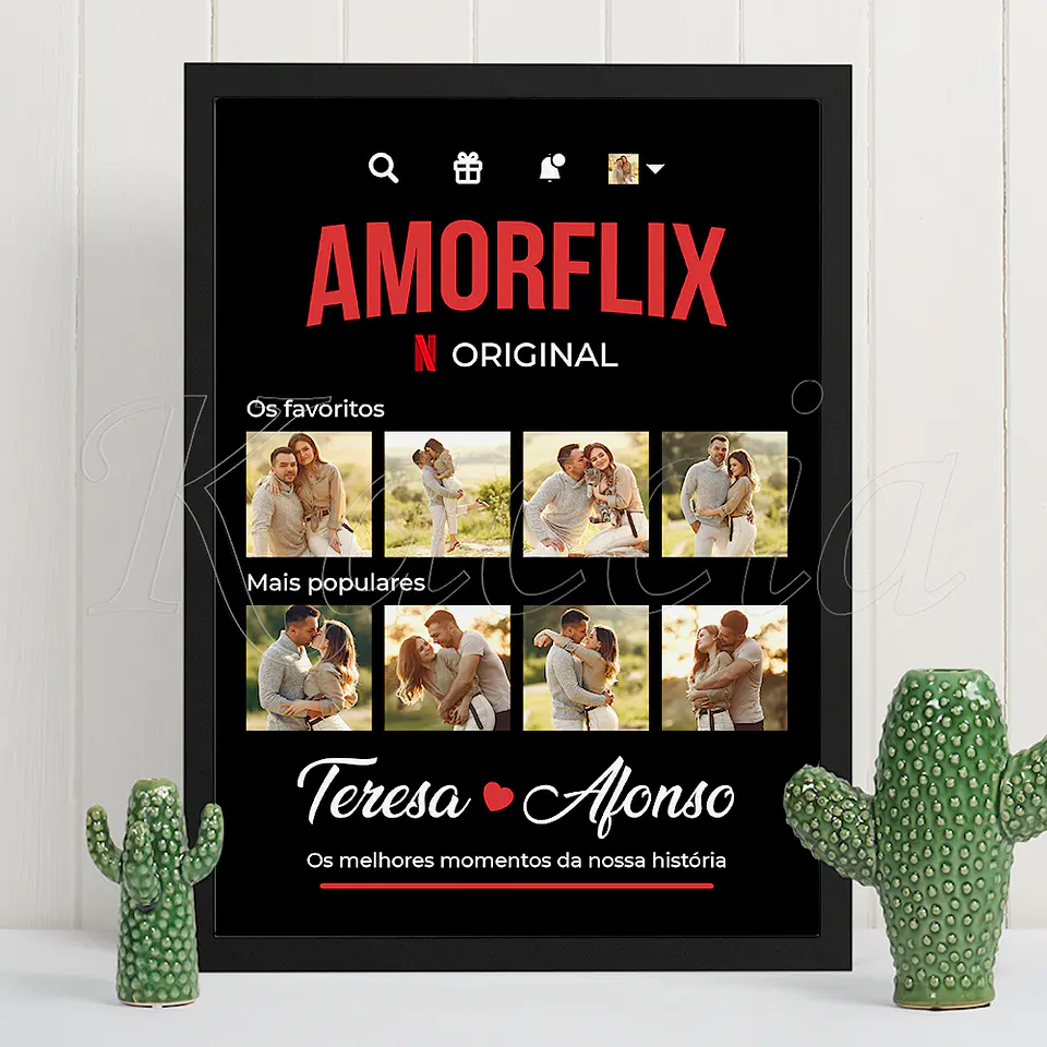 Quadro Personalizado “Amorflix” com Fotos 1