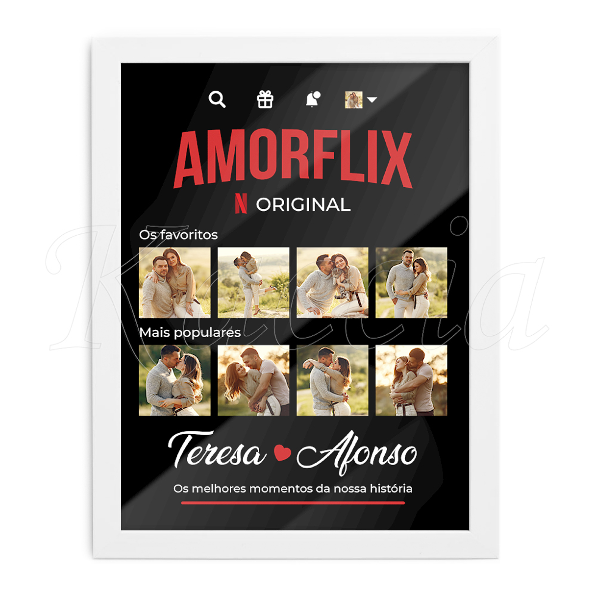 Quadro Personalizado “Amorflix” com Fotos 3