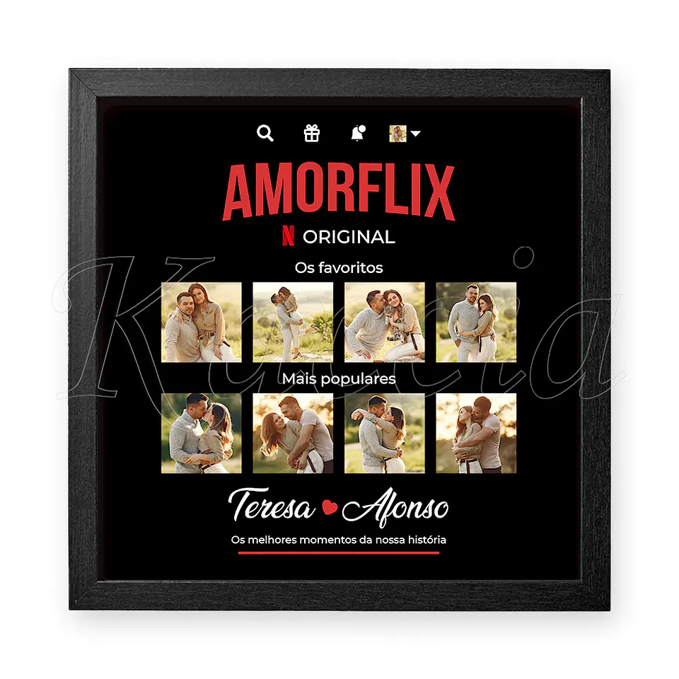Quadro Personalizado “Amorflix” com Fotos Square 2