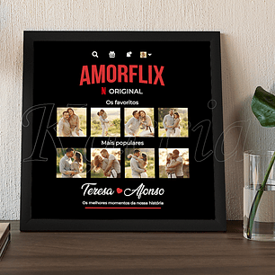 Quadro Personalizado “Amorflix” com Fotos Square