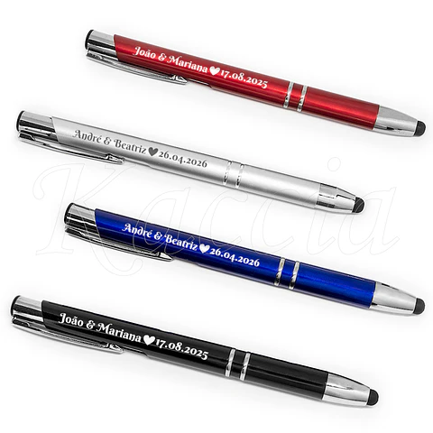 Caneta Personalizada c/ Touch com Nome e Data Especial