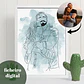 Ficheiro Digital - Quadro Personalizado Ilustração Aquarela com Foto - Thumbnail 1
