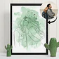 Ficheiro Digital - Quadro Personalizado Ilustração Aquarela com Foto - Thumbnail 2