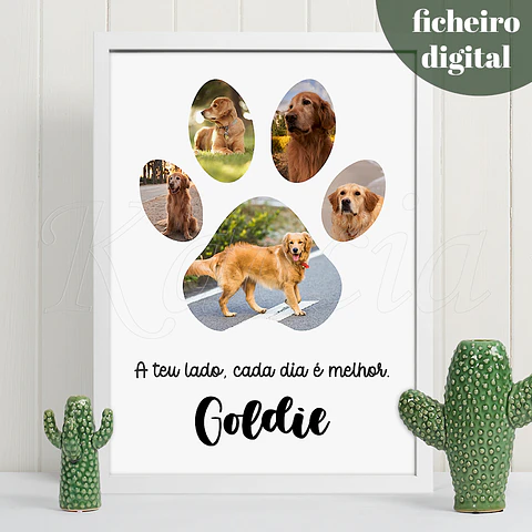 Ficheiro Digital - Quadro Personalizado com Foto de Animal de Estimação