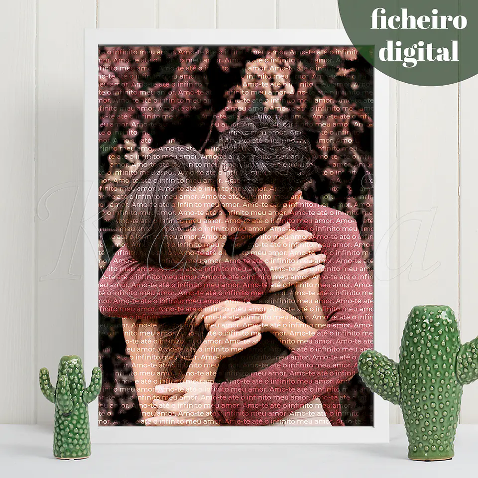 Ficheiro Digital - Quadro Personalizado com Foto e Frase 1