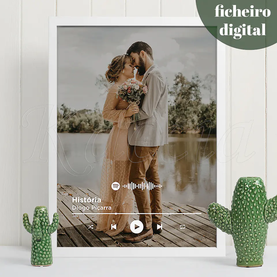Ficheiro Digital - Quadro Spotify Personalizado Bohemic com Foto 1