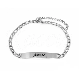 Pulseira Personalizada Mulher Merley Aço Inox 