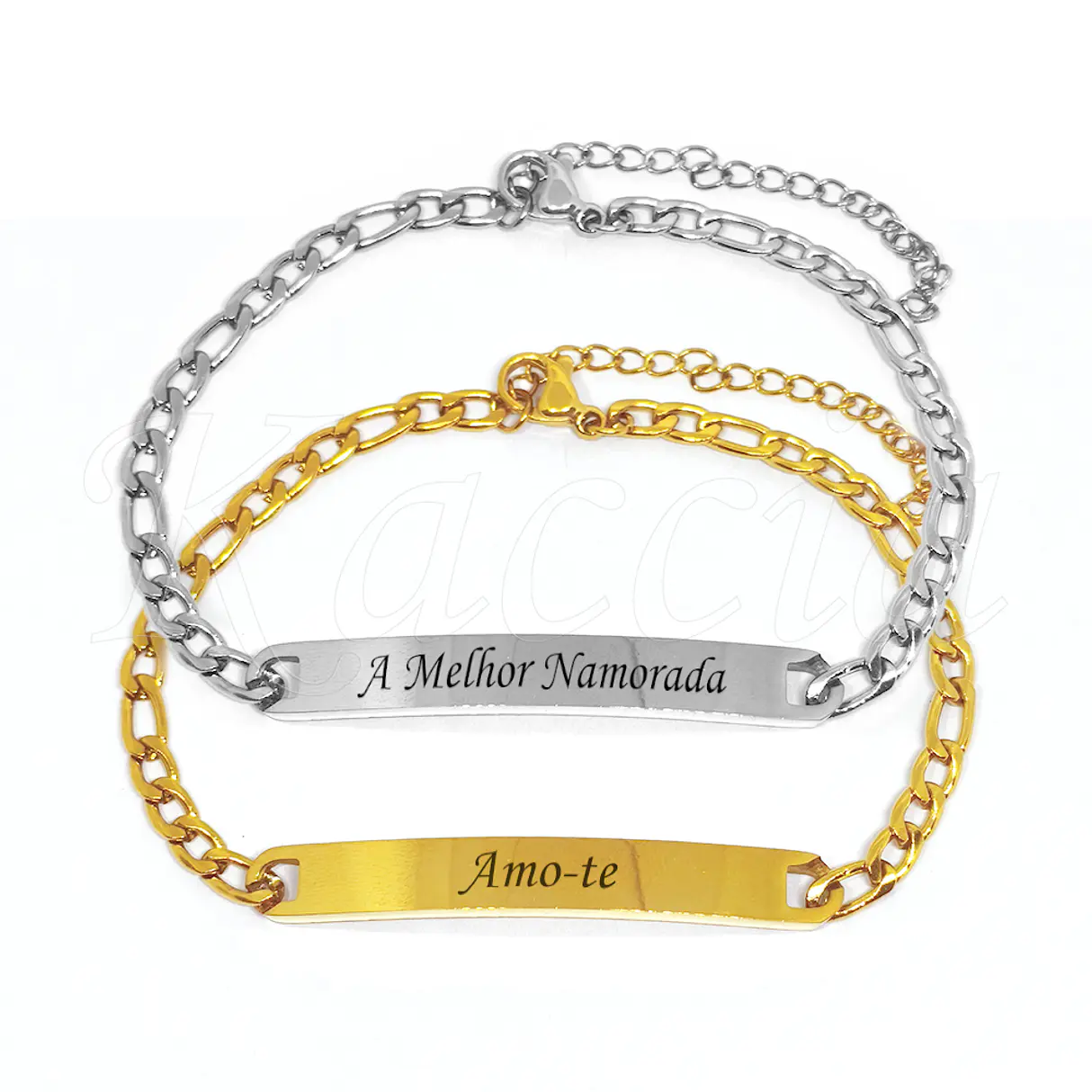 Pulseira Personalizada Mulher Merley Aço Inox  1