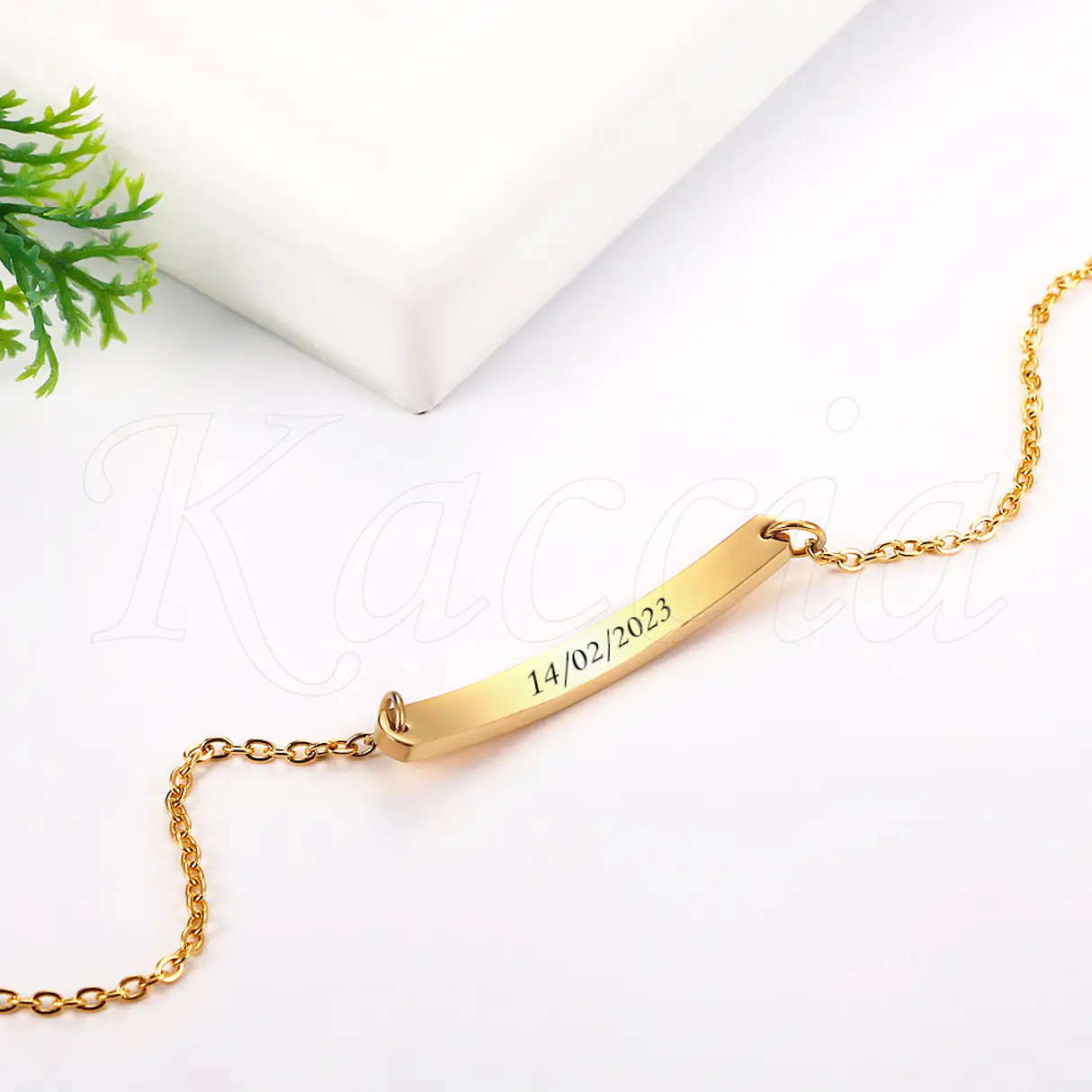 Pulseira Personalizada Mulher Liora Aço Inox  3