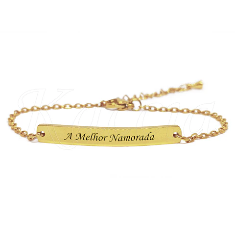 Pulseira Personalizada Mulher Liora Aço Inox 