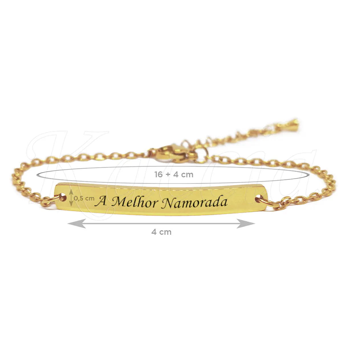 Pulseira Personalizada Mulher Liora Aço Inox  6