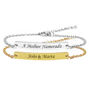 Pulseira Personalizada Mulher Liora Aço Inox 