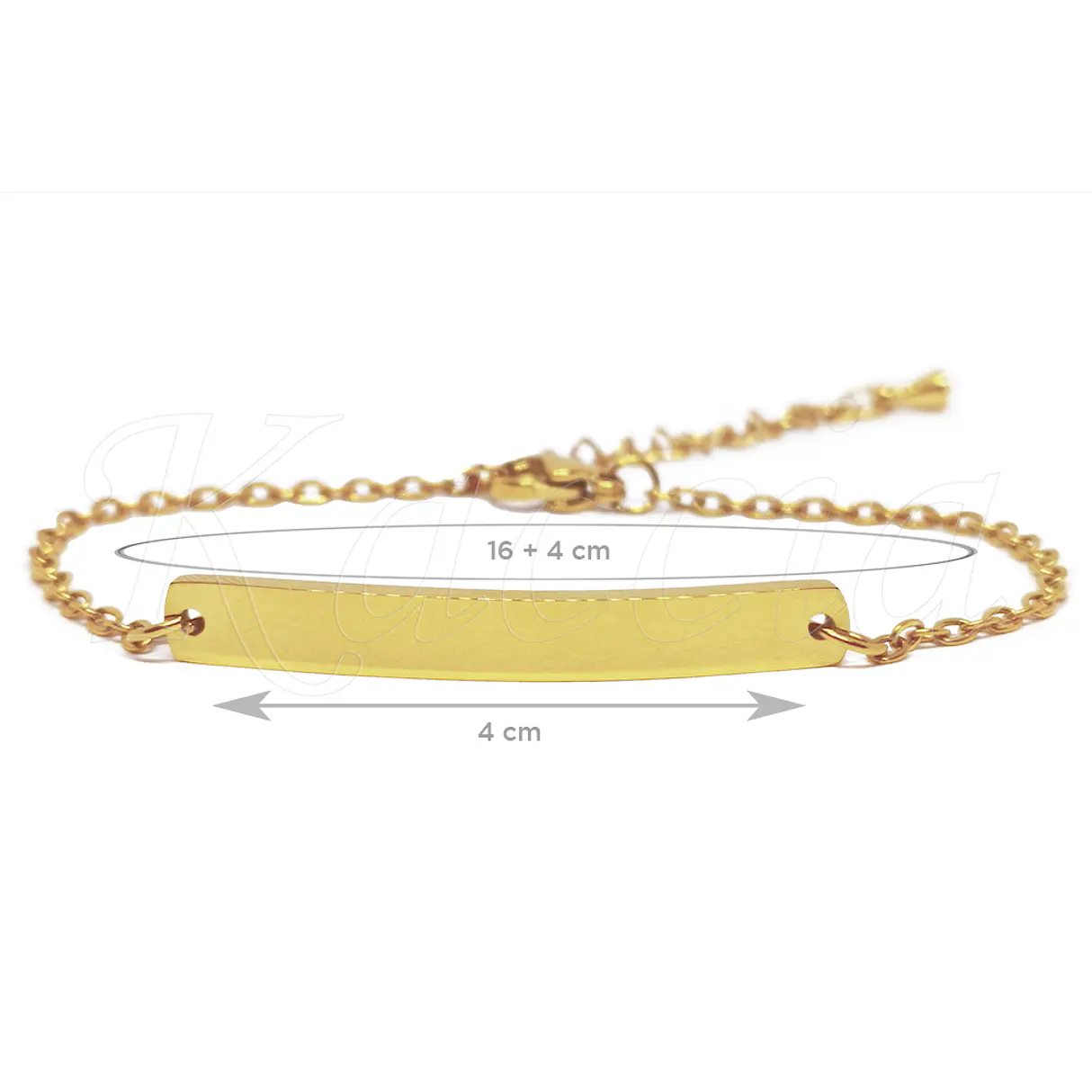 Pulseira Personalizada de Casal Liora Aço Inox 3