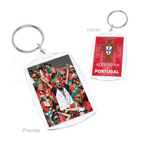 Porta-chaves Acrílico Personalizado Portugal com Foto