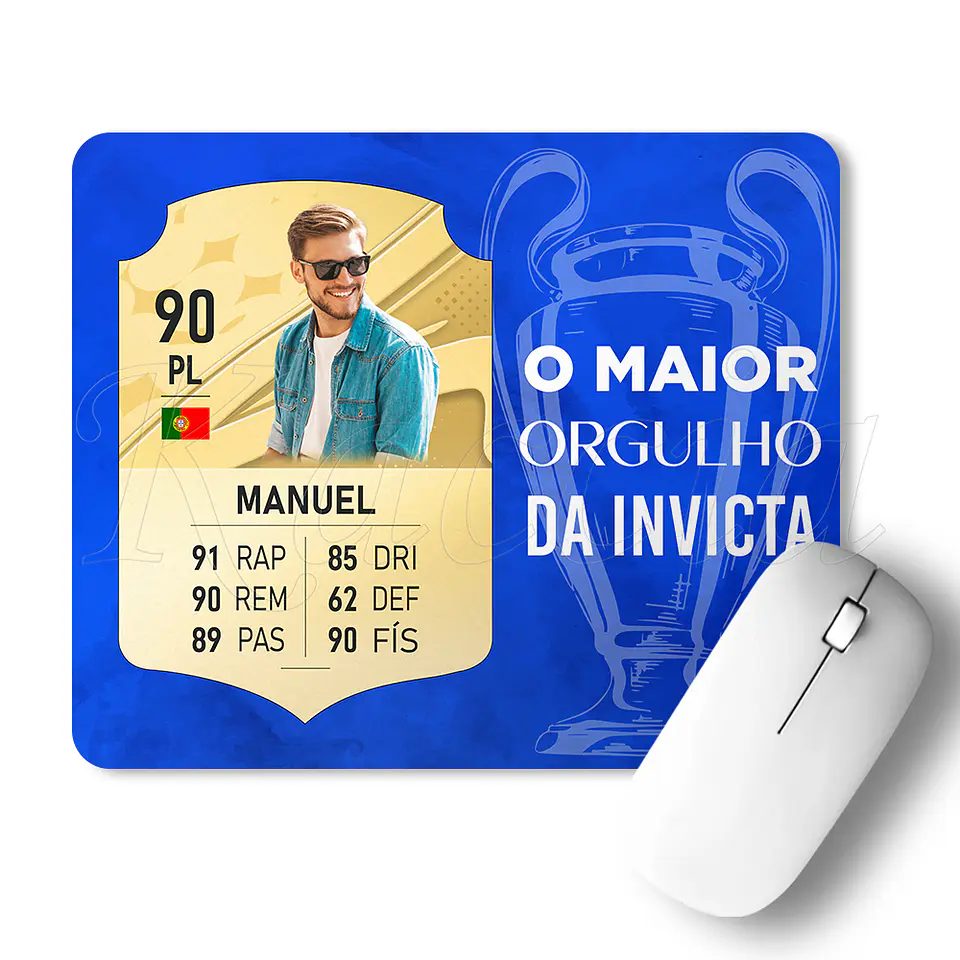 Tapete de Rato Personalizável Carta FIFA Jogador Invicta 1