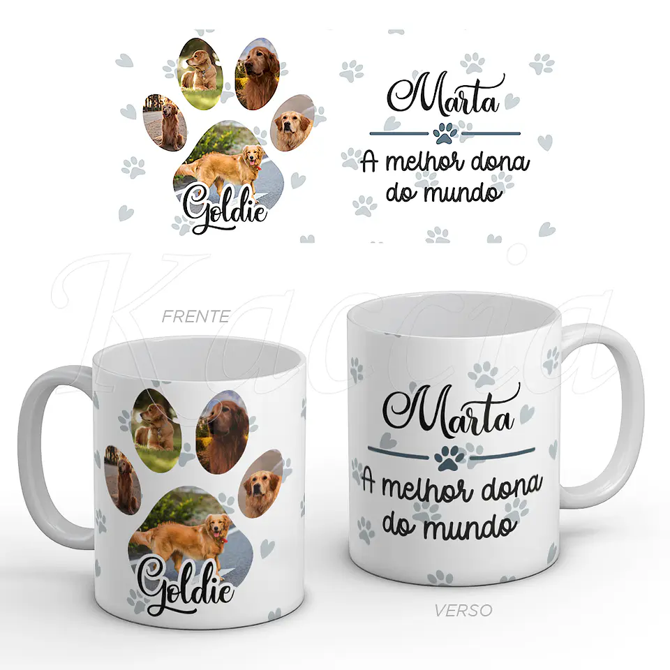 Caneca Personalizada Animal de Estimação com Fotos - Cão 1