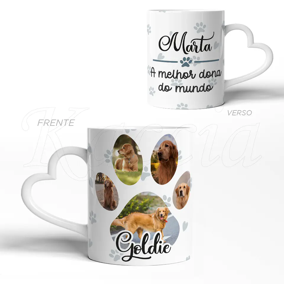 Caneca Personalizada Animal de Estimação com Fotos - Cão 3