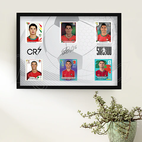 Quadro Cristiano Ronaldo Coleção Cromos