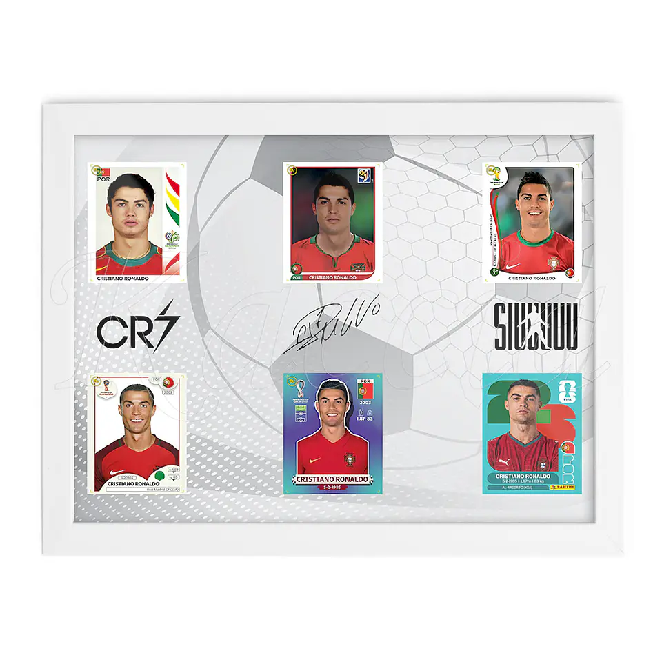 Quadro Cristiano Ronaldo Coleção Cromos 3