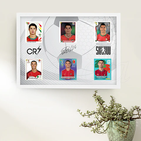 Quadro Cristiano Ronaldo Coleção Cromos