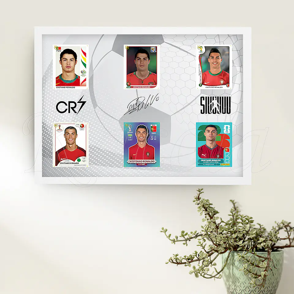 Quadro Cristiano Ronaldo Coleção Cromos 2