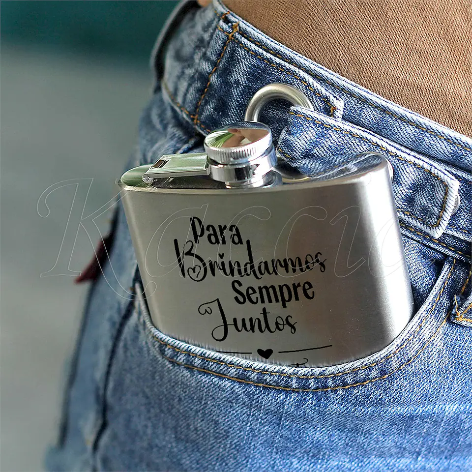 Garrafa de Bolso Personalizada Para Brindarmos Sempre Juntos 4