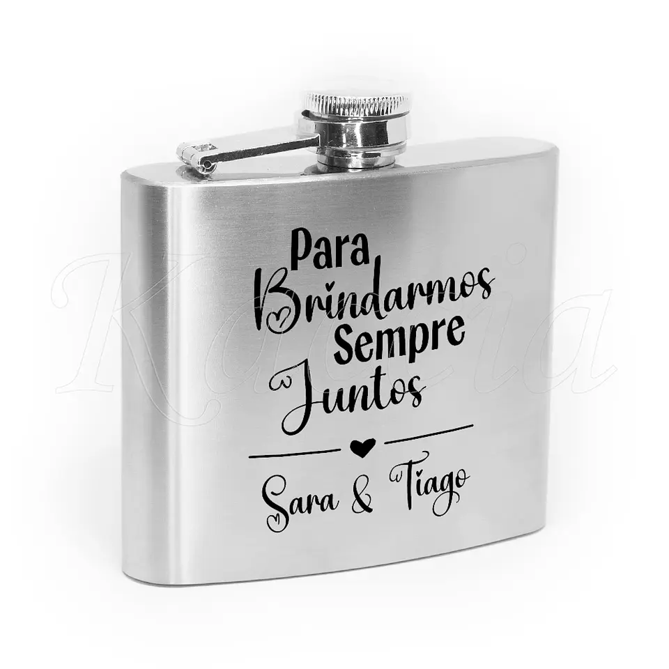 Garrafa de Bolso Personalizada Para Brindarmos Sempre Juntos 1