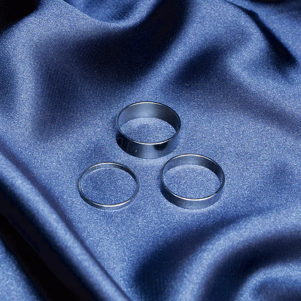 Conjunto de Anéis em Aço Prateados 2