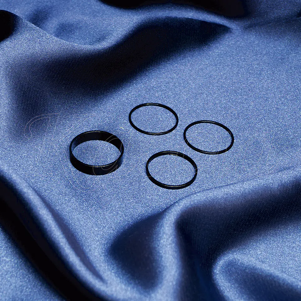 Conjunto de Anéis Pretos 3