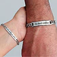 Pulseira Personalizada com Frase de Casal Merley Aço Inox   - Thumbnail 1