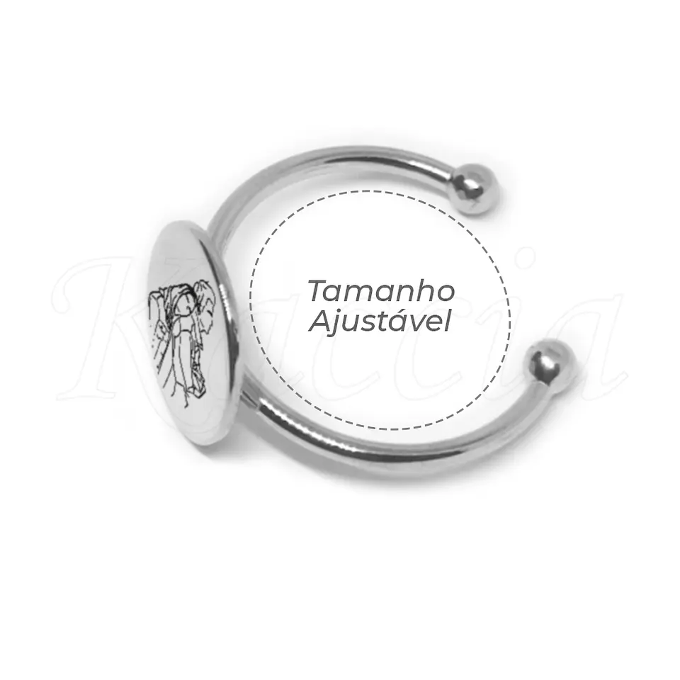 Anel Personalizado Ilustração Foto Aço Inox 4
