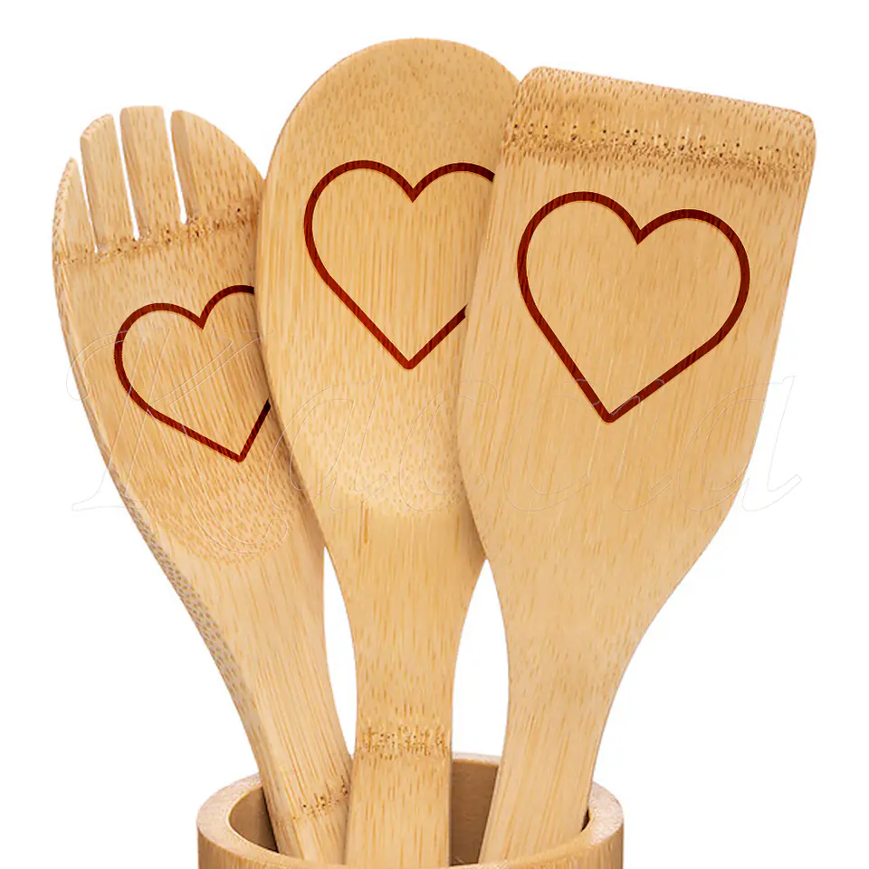 Conjunto Utensílios Cozinha Coração 3
