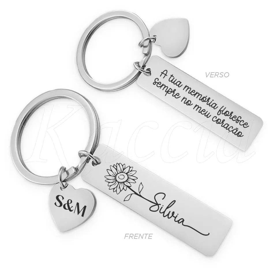 Porta-chaves Flor com Nome Personalizado 2