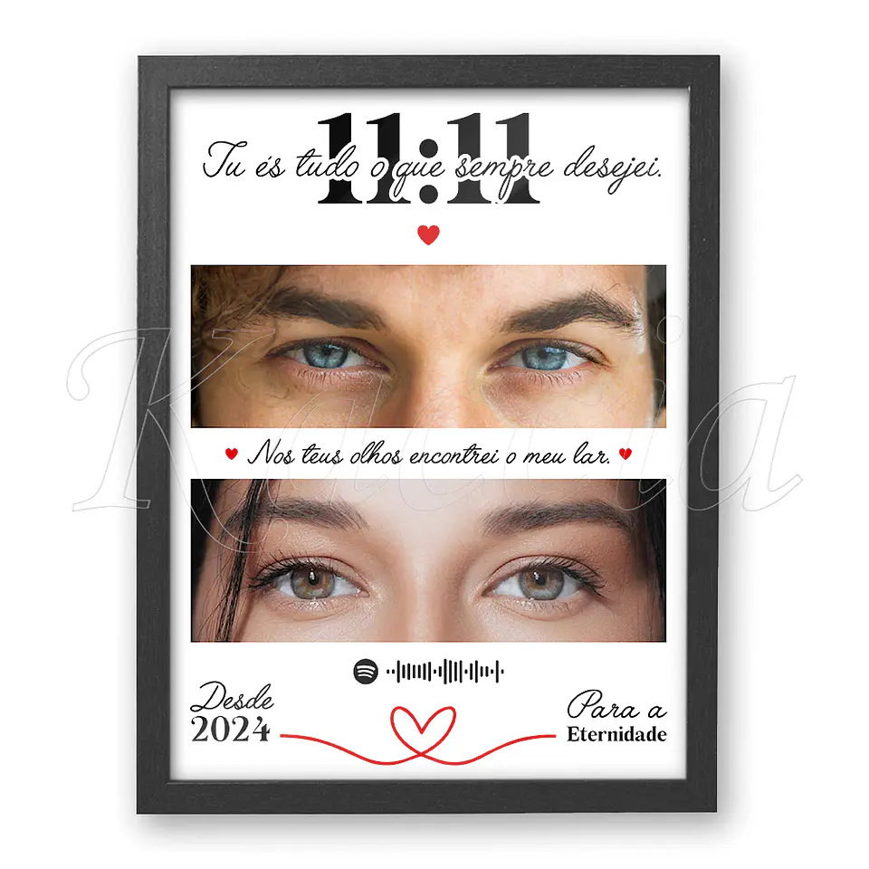 Quadro Spotify Personalizado 11:11 com o Vosso Olhar 3